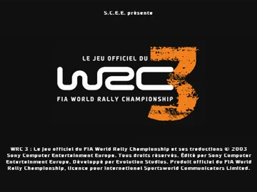 WRC 3 - The Official Game of the FIA World Rally Championship (Japan) screen shot title